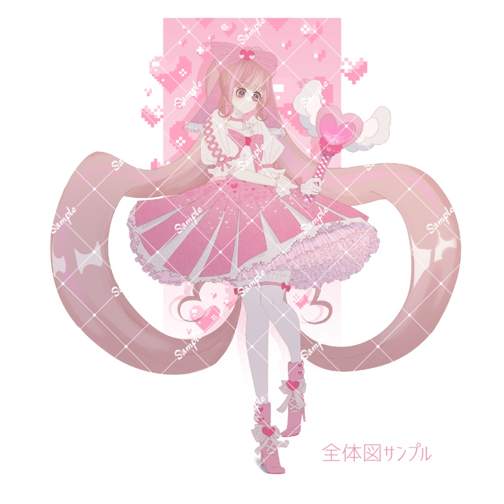 立ち絵素材】 表情全11種 [/魔法少女/ピンク髪/少女/ゆめかわ/やみかわ
