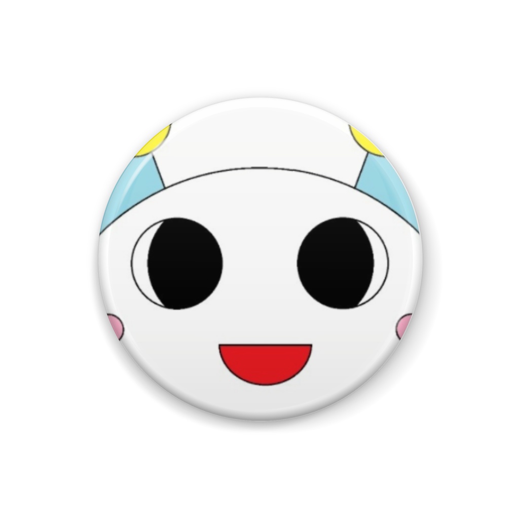 モチロボの缶バッジ(2号機イラスト)