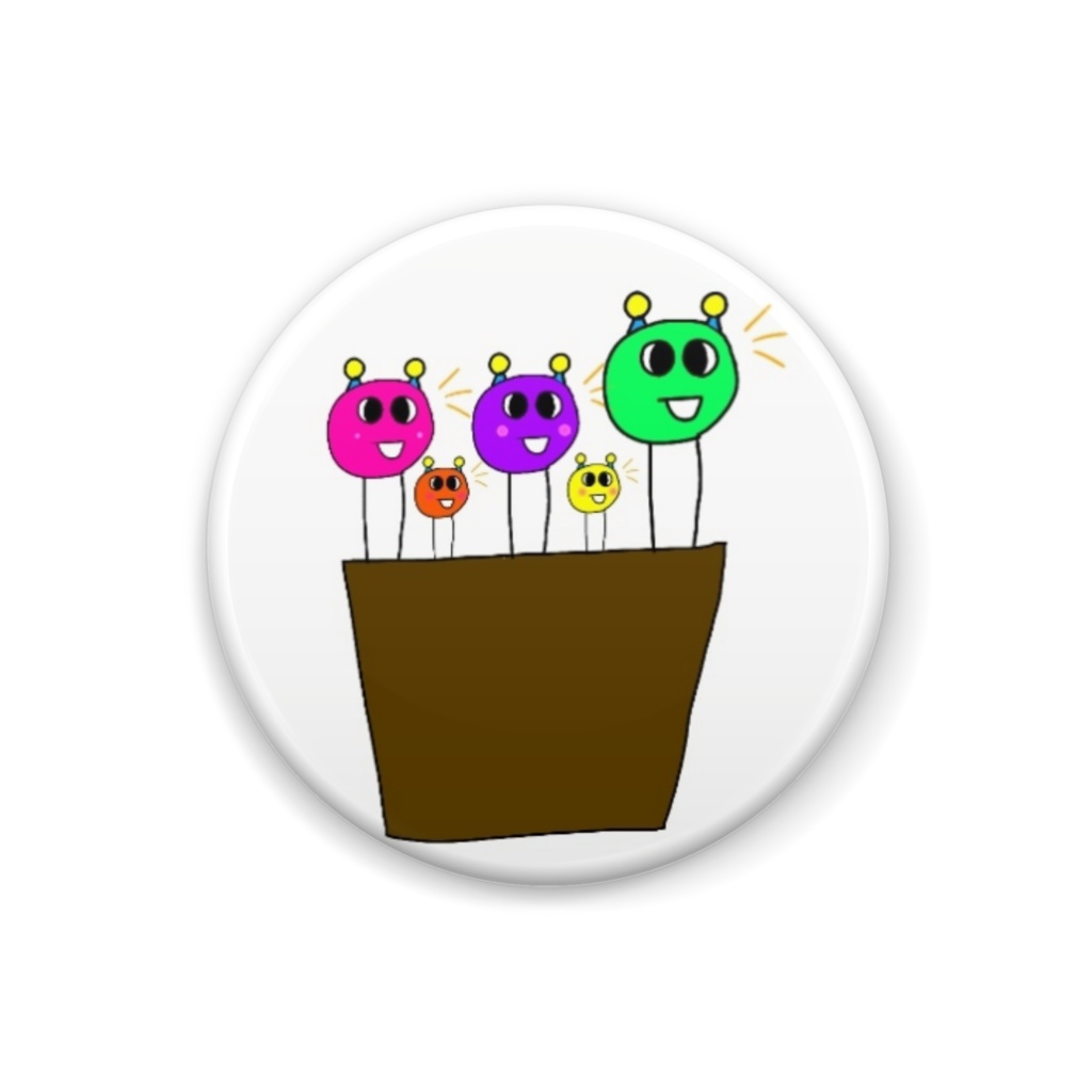 モチロボの缶バッジ(色とりどり)