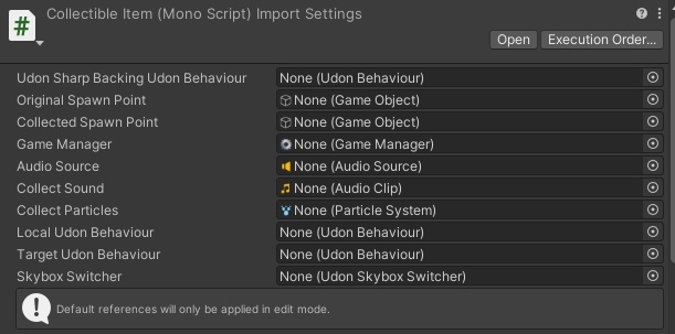 VRChat code based save system with collectable items and events.