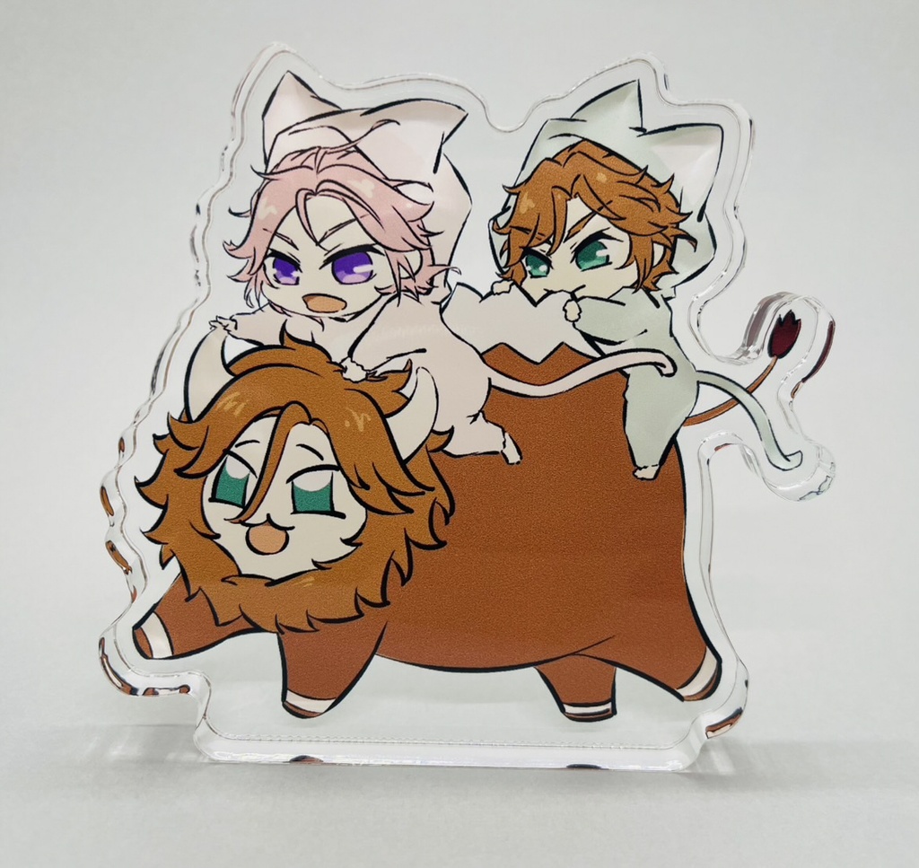 走れ！火山バイソンと赤ちゃんDFアクリルブロック