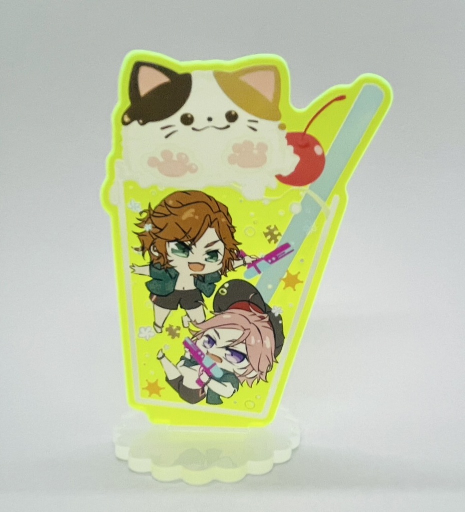 クリームソーダ風アクリルスタンド