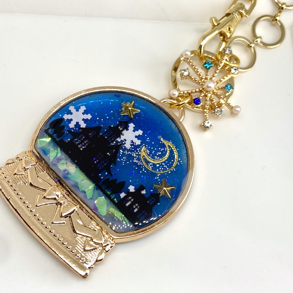 雪の降る街 バッグチャーム