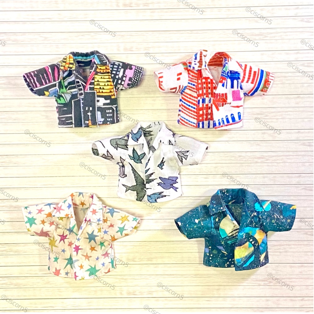 半袖柄シャツC