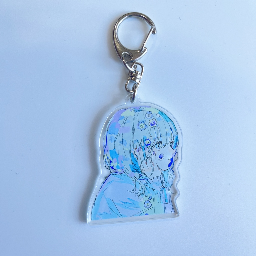 パンジー少女のアクリルキーホルダー