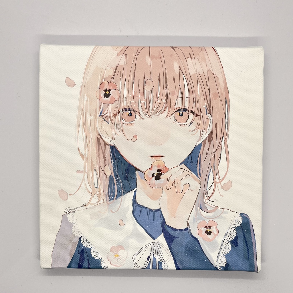 ピンクな少女のキャンバスアート