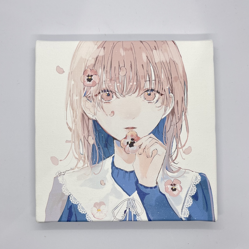 ピンクな少女のキャンバスアート