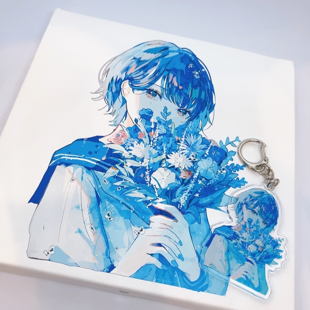 「青と花束」キャンバスアート　canvas print