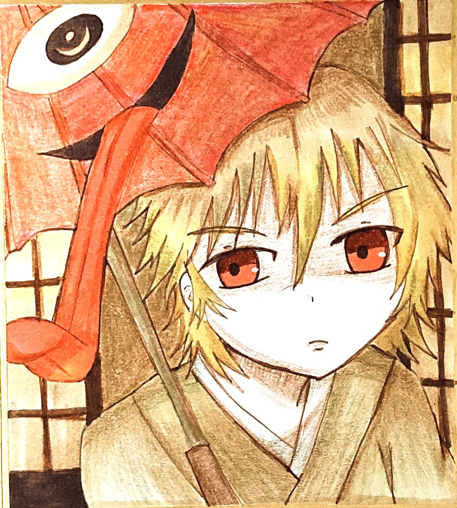 鏡音レン 色紙原画