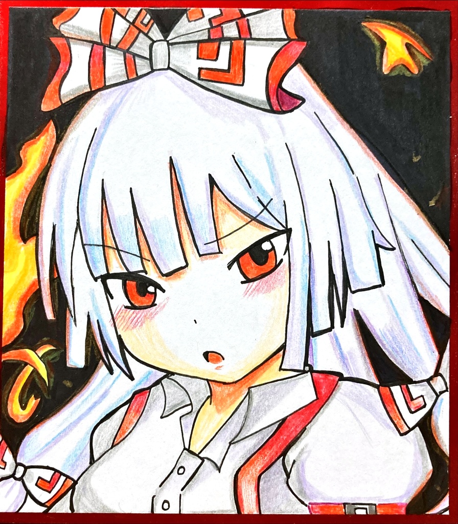 輝夜&妹紅 同人色紙