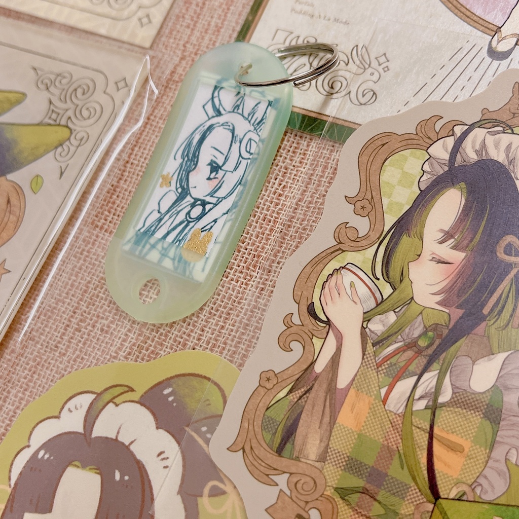 【コラボ記念】抹茶7点セット(原画キーホルダー付)