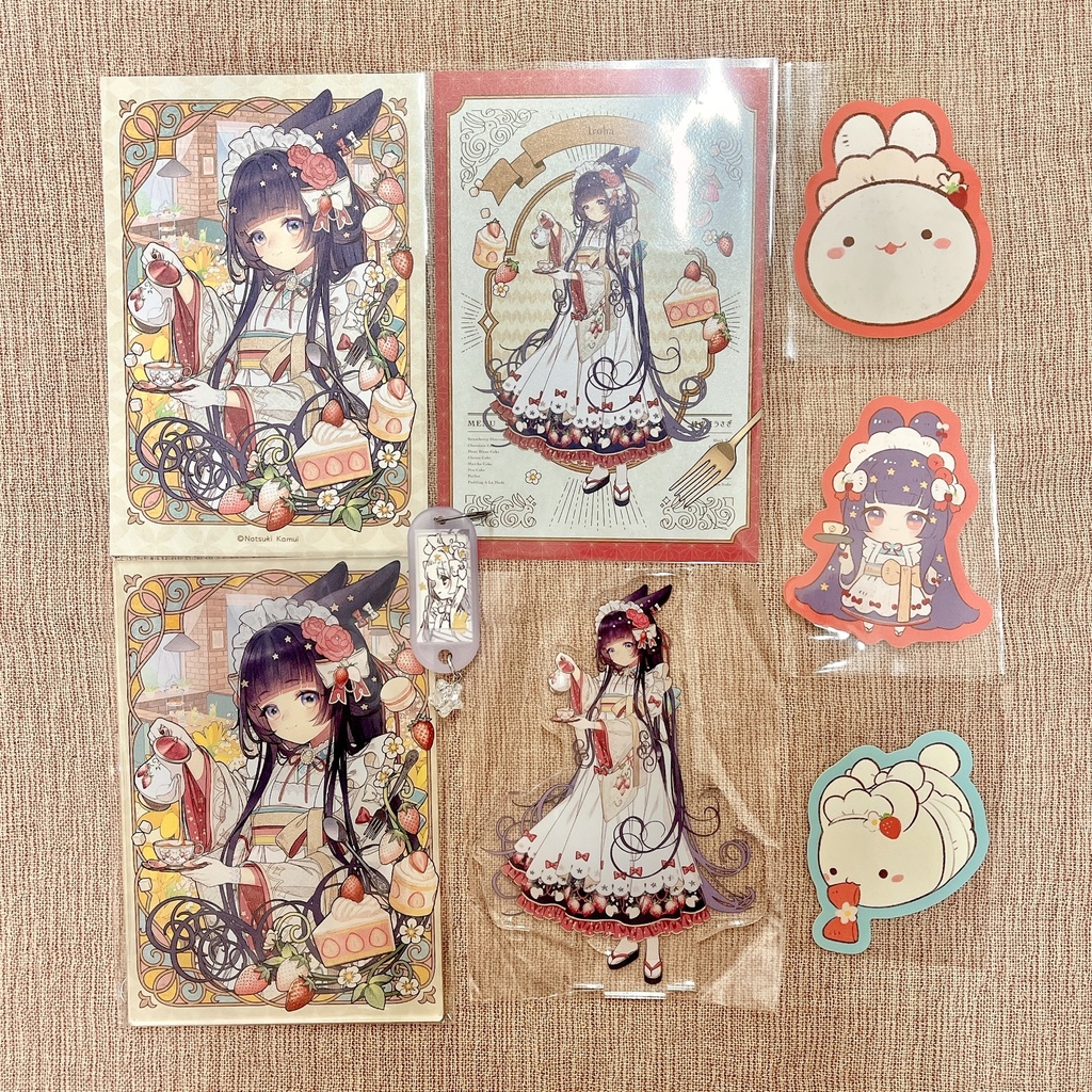 【コラボ記念】ゐろは８点セット(原画キーホルダー付)