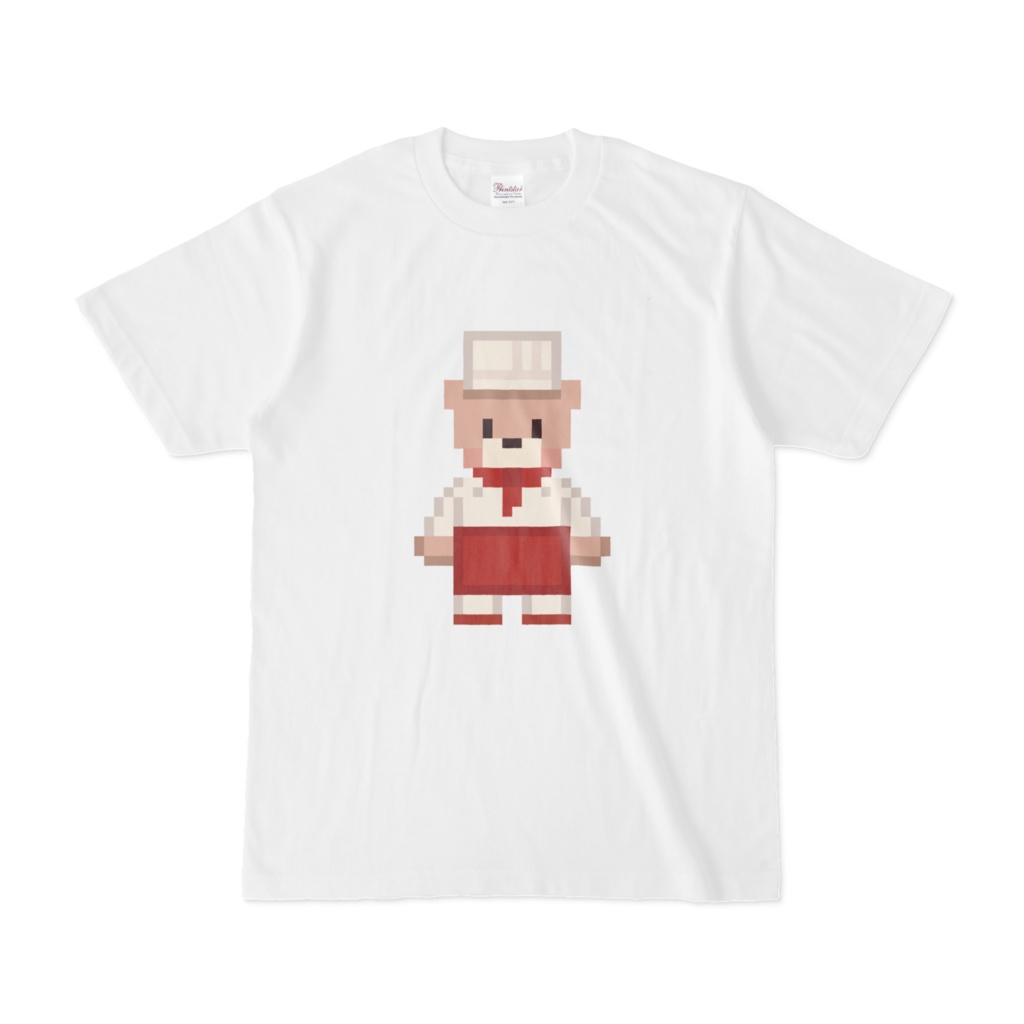 【白Tシャツ】どどんと！大きなドットなくまのくん