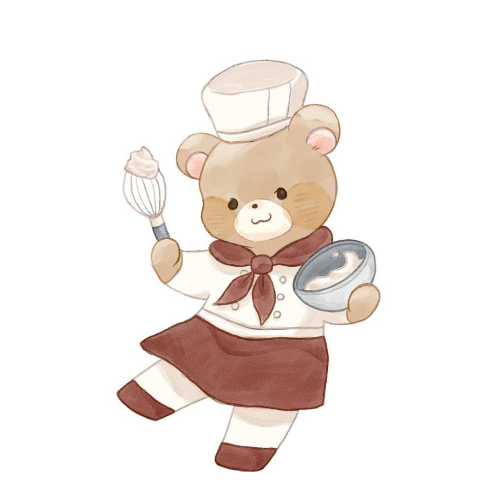 【缶バッジ】泡だてくまのくん