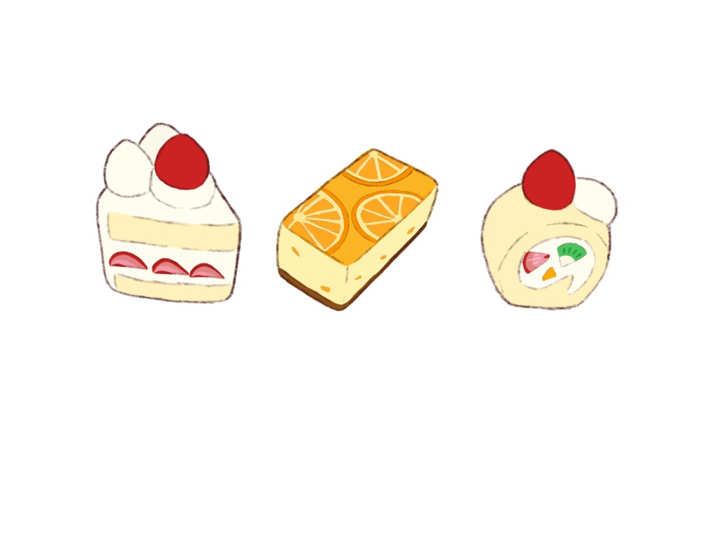 【白Tシャツ】いろいろケーキ