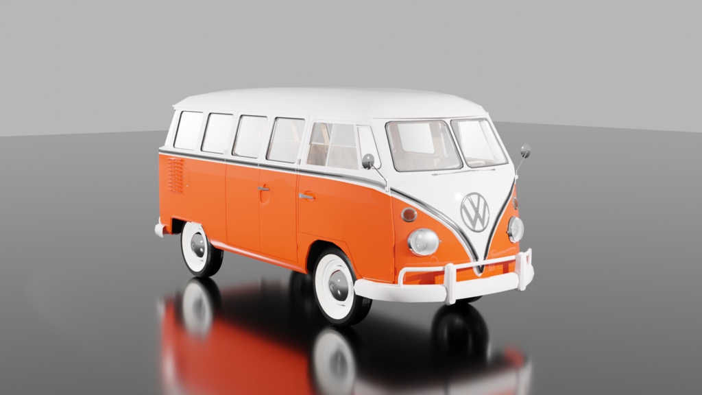 レトロバス ３Dモデル