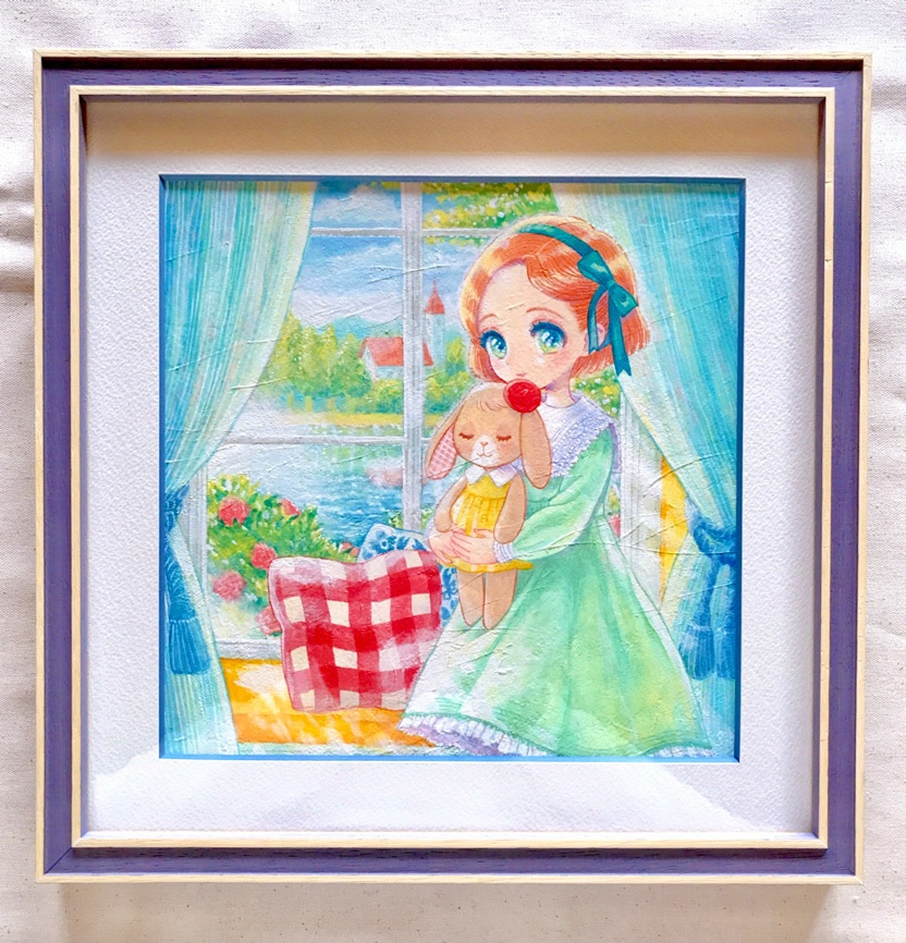 額装原画【光さす窓辺】