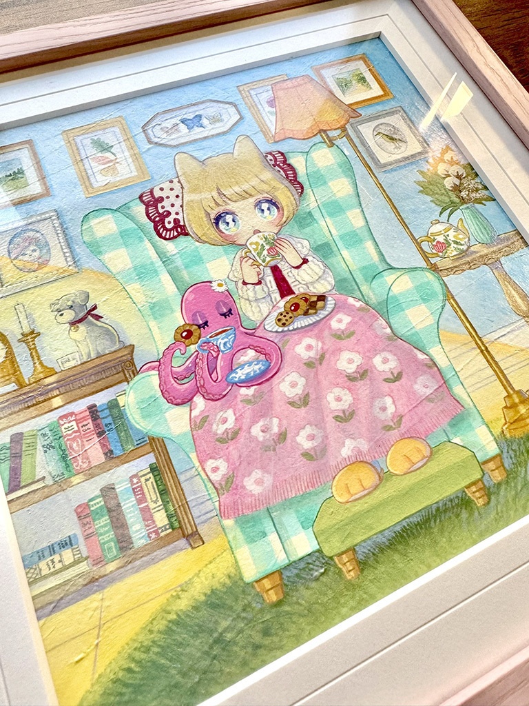 額装原画【お気に入りの時間】