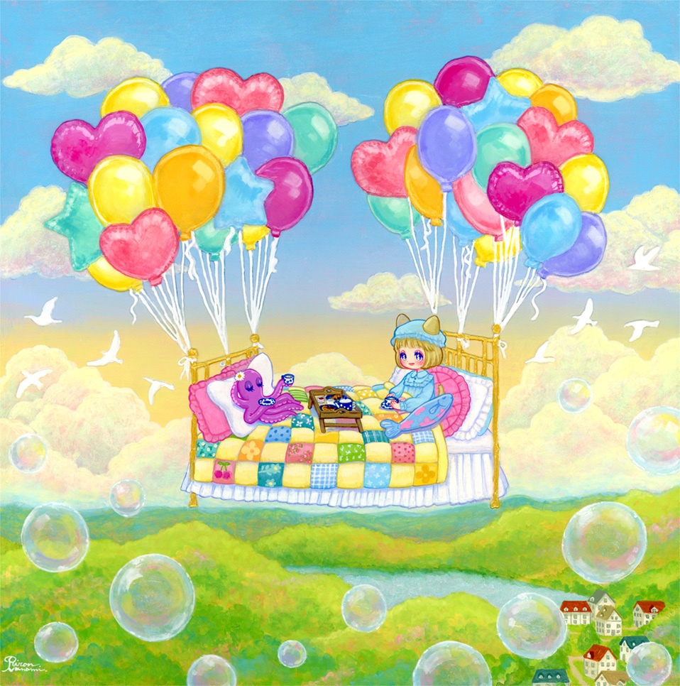 原画【お空でブランチ】