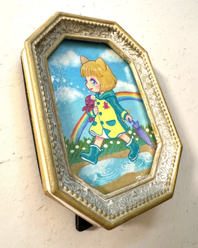額装ミニ原画【雨のちごきげん】