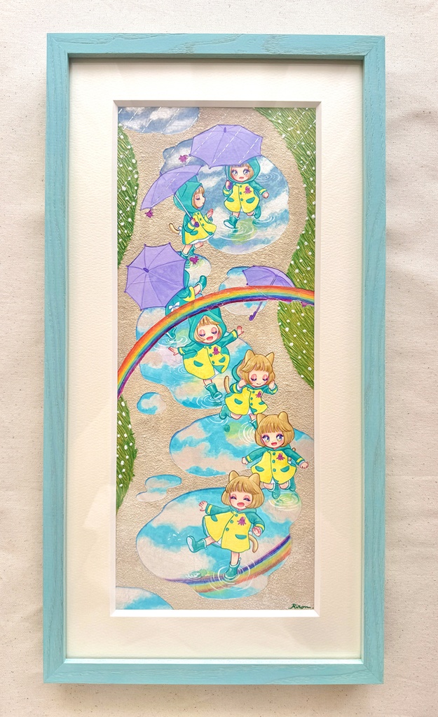 額装原画【雨のち虹】