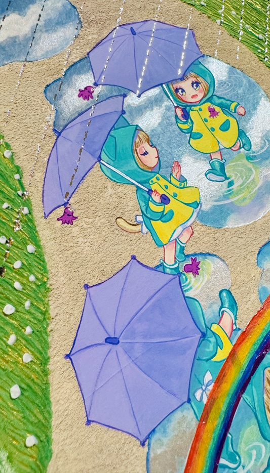 額装原画【雨のち虹】