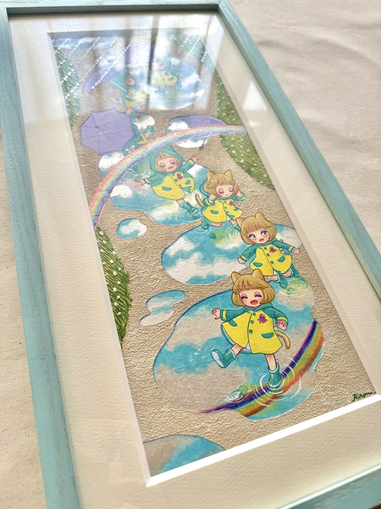 額装原画【雨のち虹】