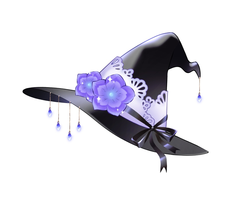 【Vtuber衣装素材】重ねて仮装ファンタジー魔女帽【VTSアイテム】