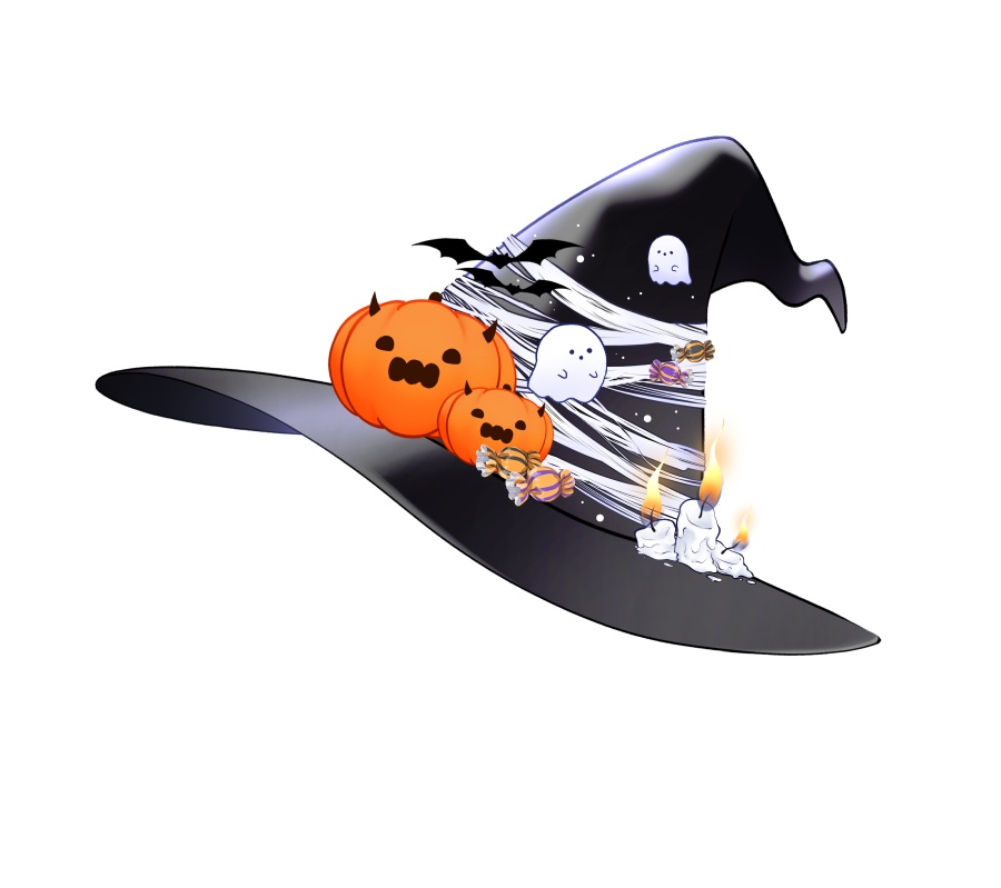 【Vtuber衣装素材】重ねて仮装ファンタジー魔女帽【VTSアイテム】