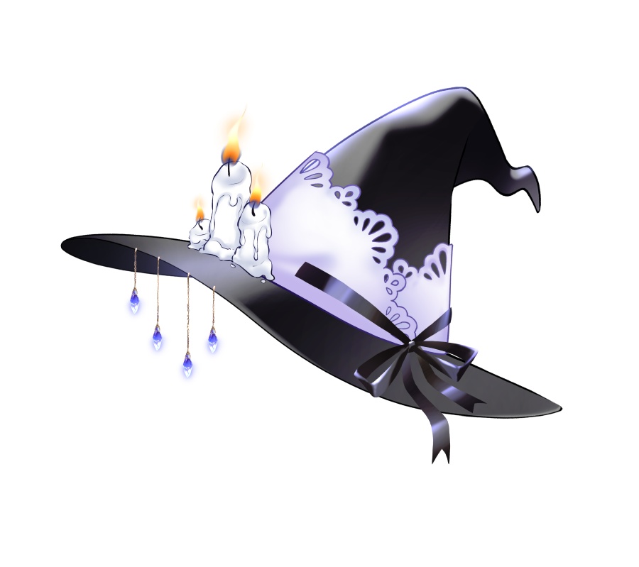 【Vtuber衣装素材】重ねて仮装ファンタジー魔女帽【VTSアイテム】