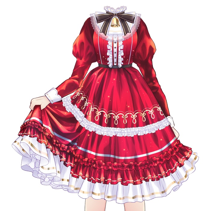 【Vtuber衣装素材】着せ替えクリスマスワンピース【VTSアイテム】