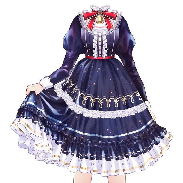 【Vtuber衣装素材】着せ替えクリスマスワンピース【VTSアイテム】