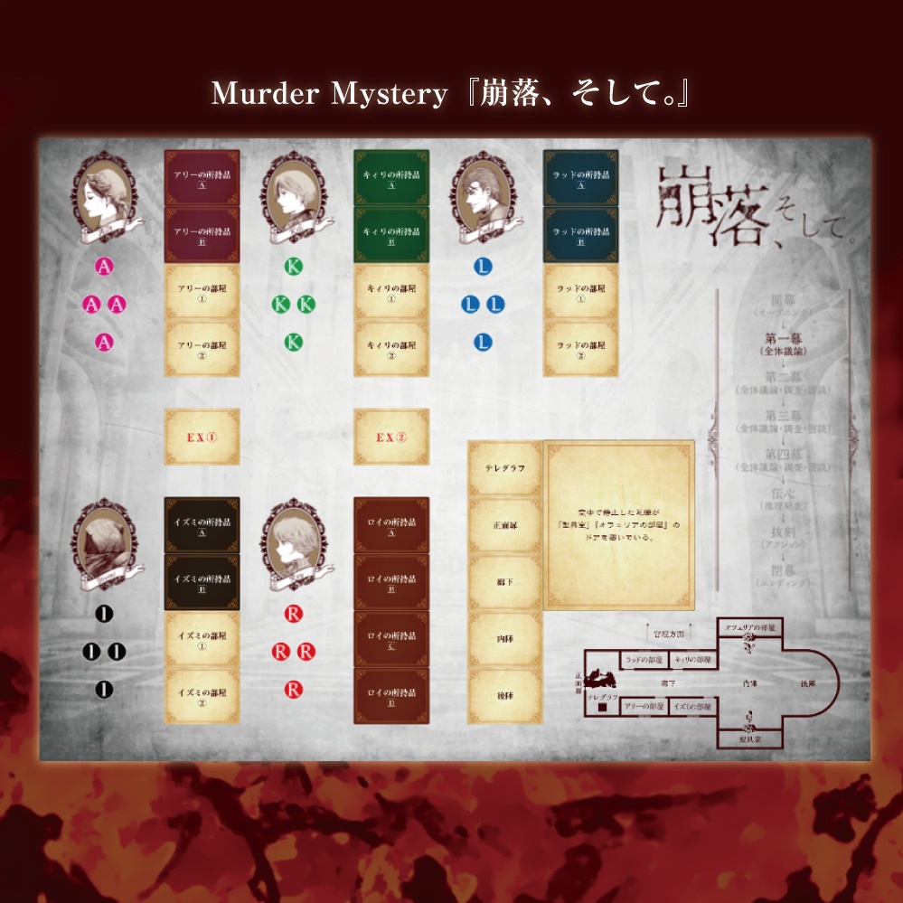 マーダーミステリー『崩落、そして。』