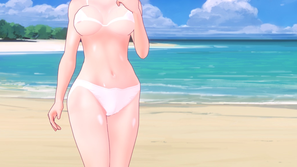 【VRoid】白水着セット