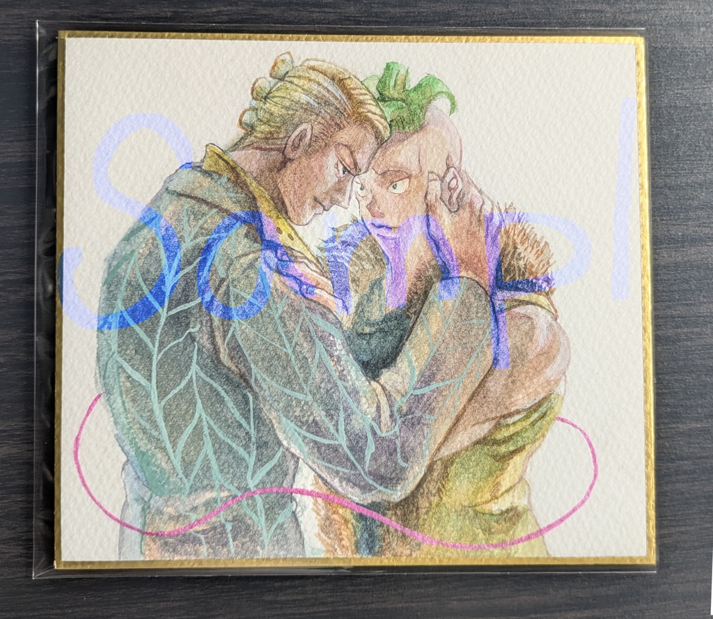 色紙　おでこつんプペ
