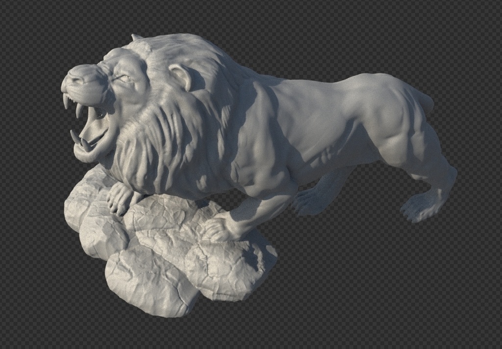 ライオン スカルプトデジタルフィギュア