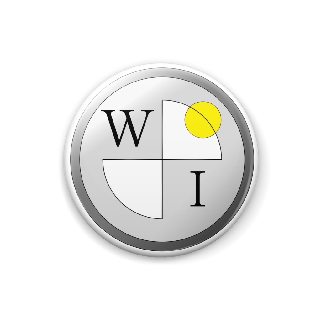 サークルロゴ缶バッジ(白)