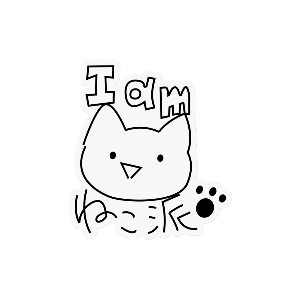 I am ねこ派　ステッカー　クリアタイプ