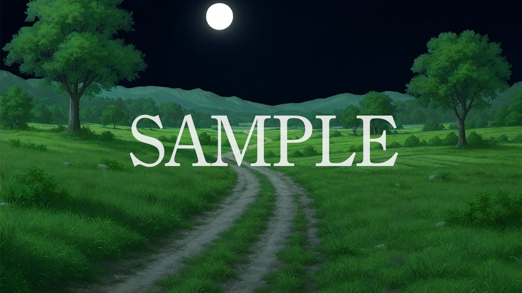 背景素材「はじまりの草原」時間帯差分6点込み