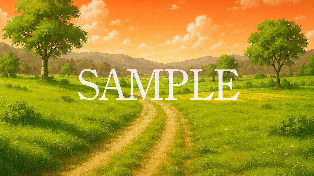 背景素材「はじまりの草原」時間帯差分6点込み