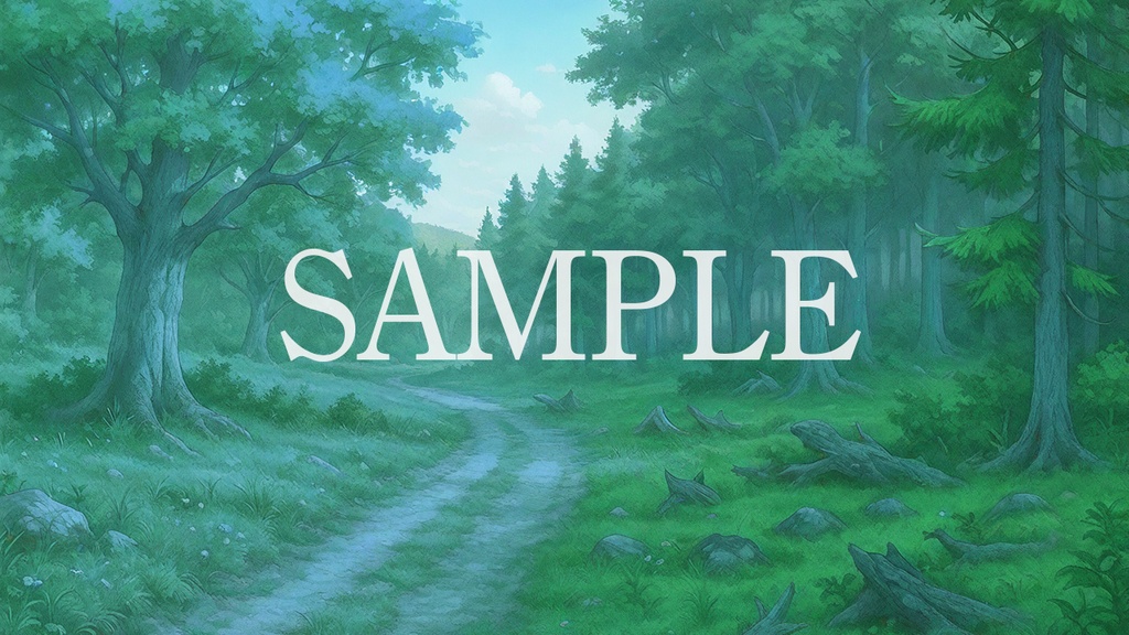 背景素材「駈け出し冒険者の森」時間帯差分5点込み