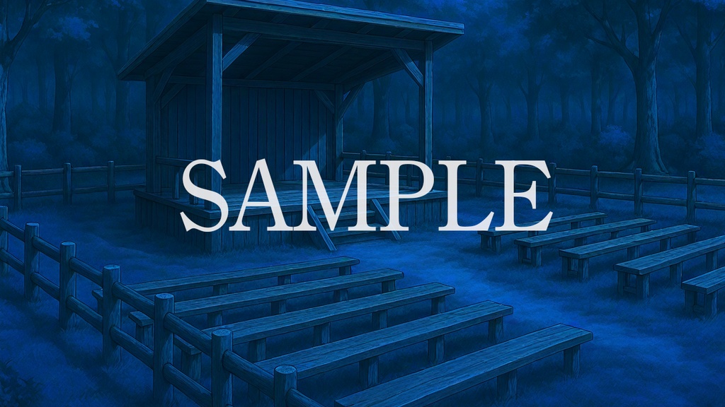 背景素材「村の集会場」時間帯差分5点込み