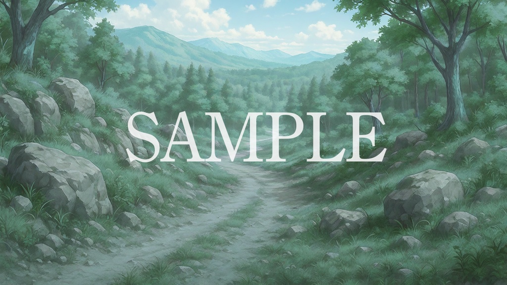 背景素材「新米冒険者の山道」時間帯差分6点込み