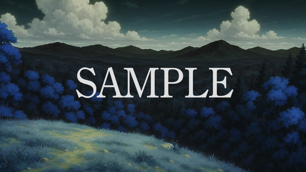 背景素材「丘からの景色」