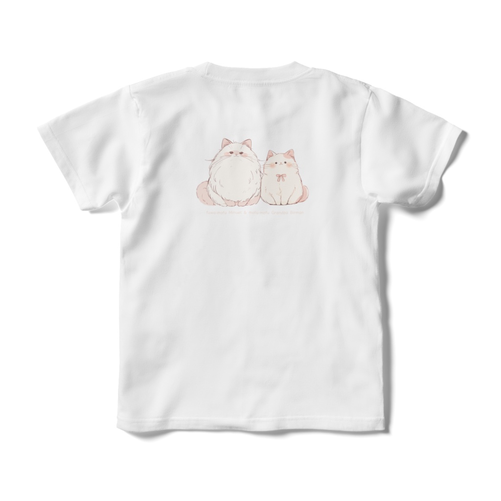 〖ふわもふミヌエットとバーマン爺〗キッズTシャツ 140㎝ 両面デザイン