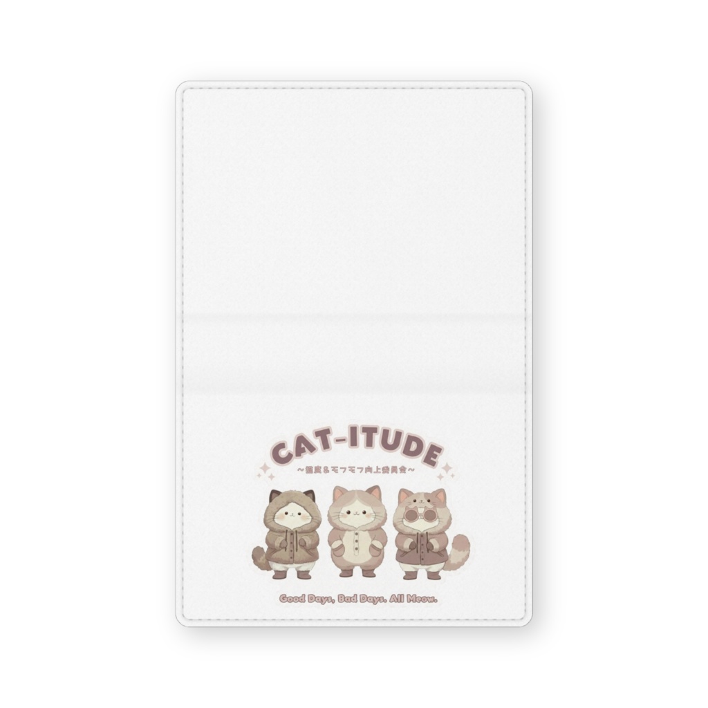 レザー製名刺入れ〖CAT-ITUDE ~猫度&モフモフ向上委員会~〗