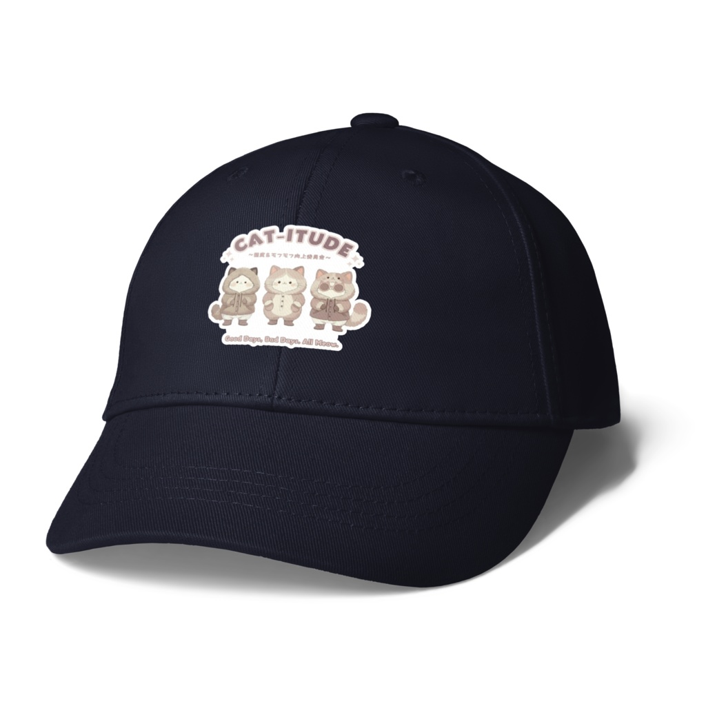 キャップ ネイビー 〖CAT-ITUDE ～猫度＆モフモフ向上委員会～〗