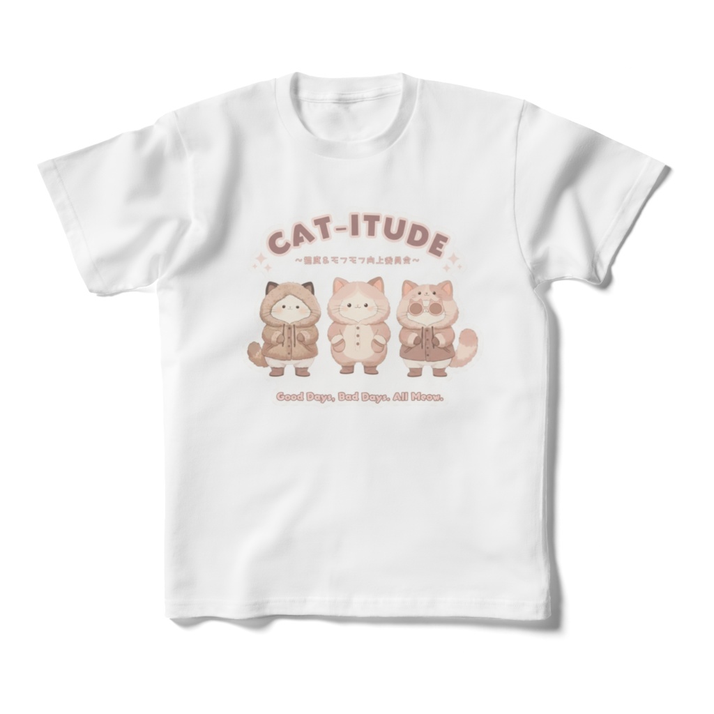 キッズTシャツ 160cm 〖CAT-ITUDE ～猫度＆モフモフ向上委員会～〗