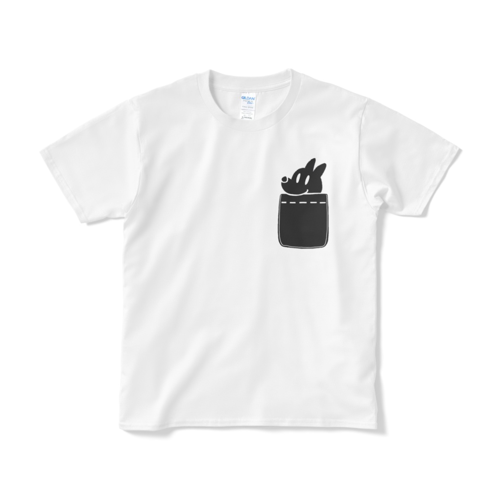 【Tシャツ】ポケット犬
