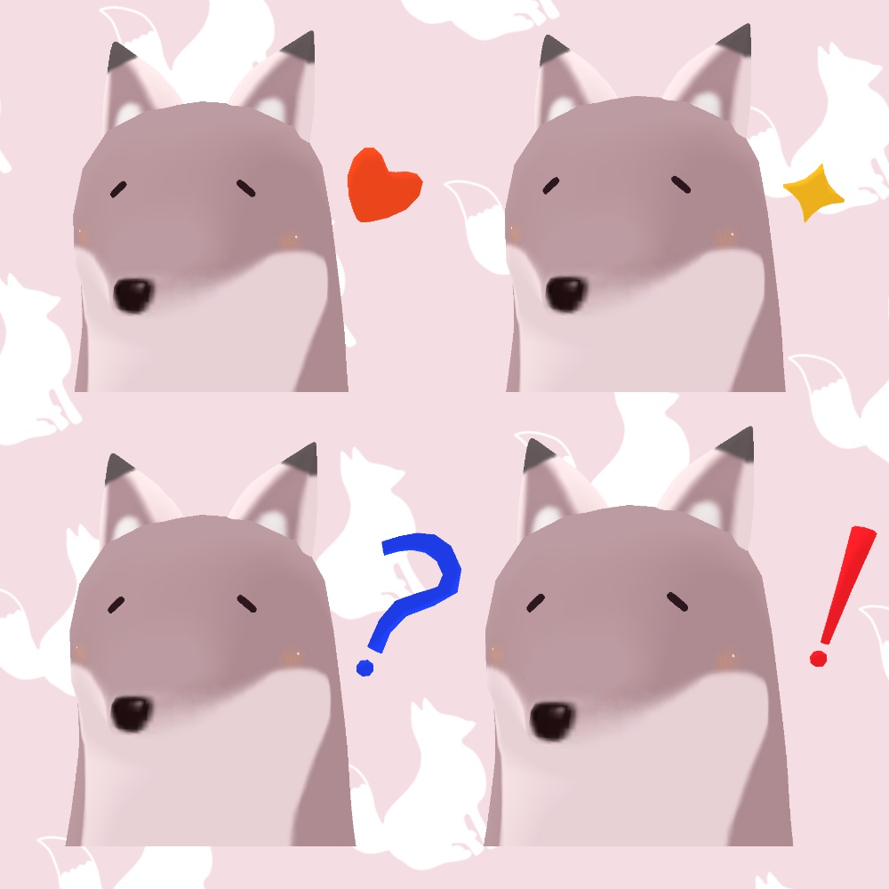 【オリジナル3Dモデル】こぎつねのコヤヤ (588) 【無料 / Quest版有り】